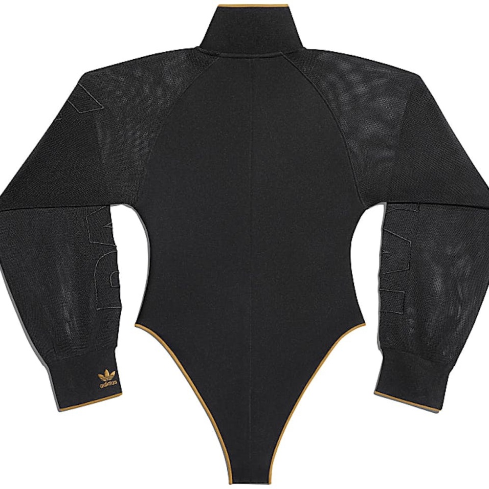 Adidas Ivy Park S Beyoncé Bodysuit Black/Mesa, Mesh Sleeve, New Ltd Edition!